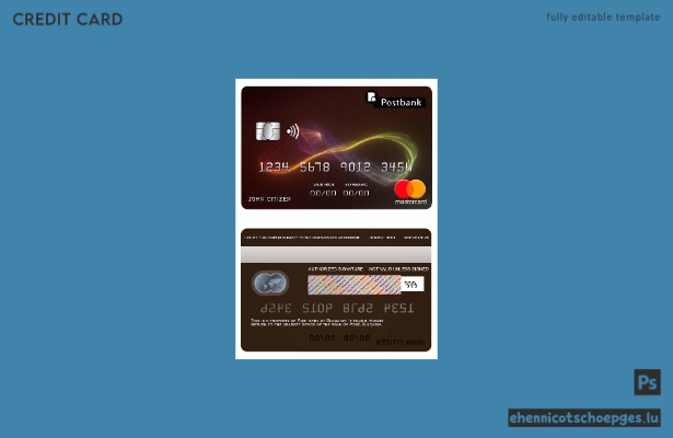 Beispielvorschau der Bulgaria Post Bank Mastercard